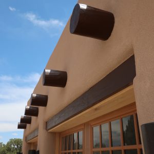 Fiberspan Concrete Faux Headers on house with Vigas, Contact